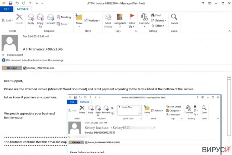 Malicious emails distributing Locky