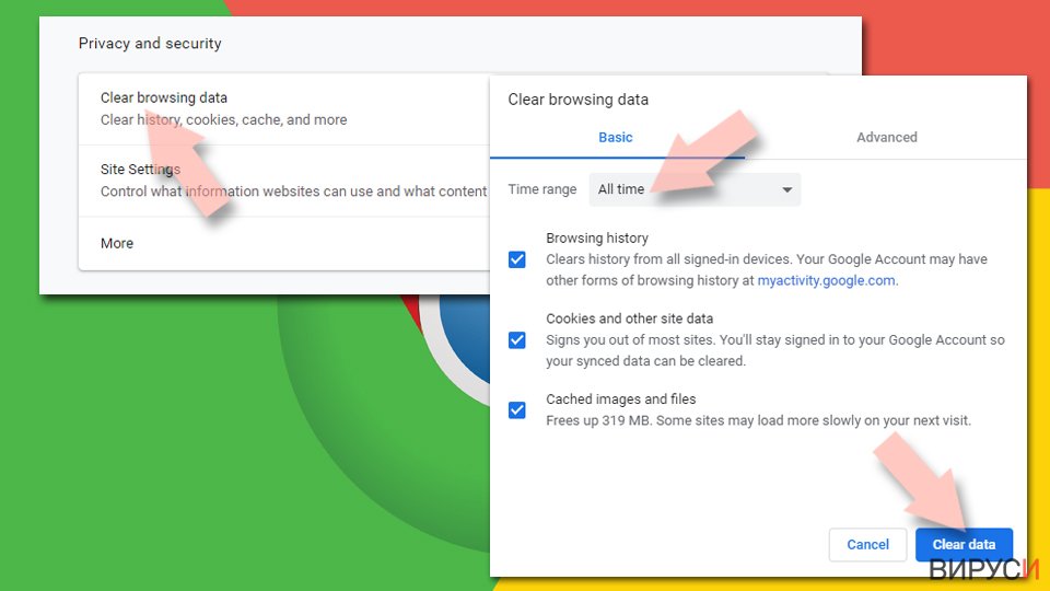 Нулиране на настройките на Google Chrome