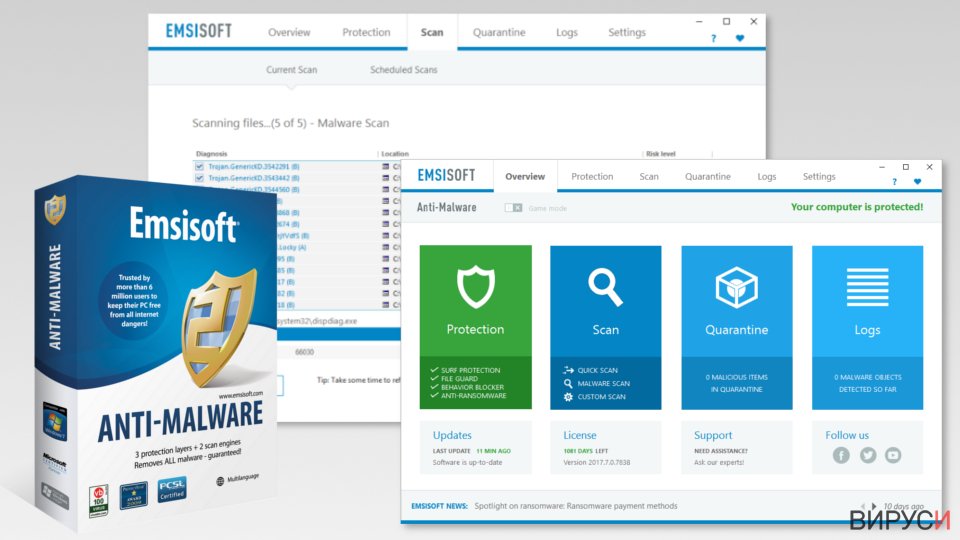 Screenshot of Malwarebytes Premium