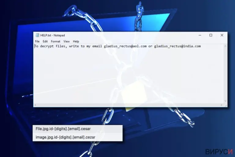 Cezar ransomware virus