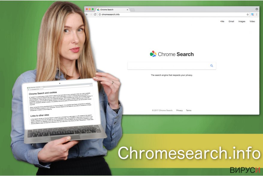 Илюстрация на търсачката Chromesearch.info