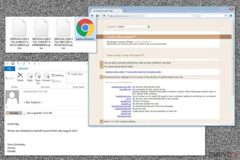 The picture of Lukitus ransomware virus