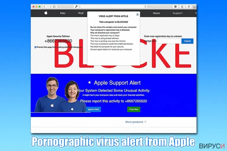 Pornographic virus alert from Apple