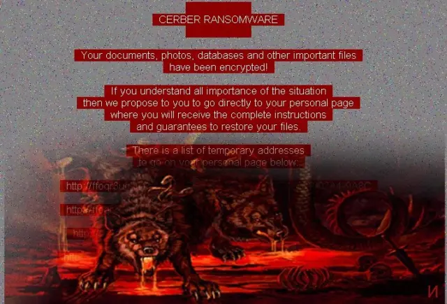 Red Cerber ransom note