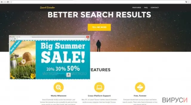 The picture showing Search Extender