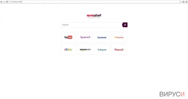 The example of Wowstart.online virus