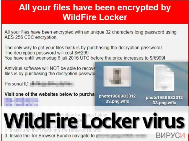 WildFire Locker ransomware leaves a note for the victim