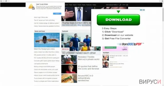 The illustration of Window Common Manager ads