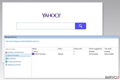 Изображение на вируса Yahoo Powered